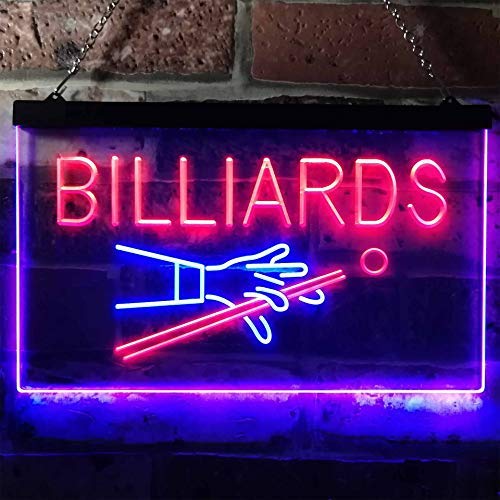 Pool Billiards Dual LED Neon Light Sign1